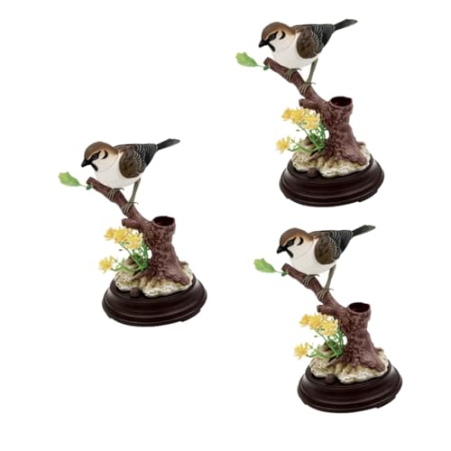 DOITOOL 3 STK Tischdekoration de porristas Vogelzwitschersensor Typhlosion Plüsch scrump plüsch Vogel Figur Spielzeug Plüschtier zwitschernder Vogel singender Vogel Pirat Papagei Ornamente von DOITOOL