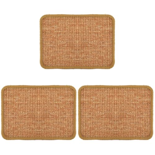 DOITOOL 3St Katze Kratzplatte Katzenklauen matt Kratzmöbel für Katzen sisal kratzbrett cat Toys Naturbereich Teppich Bodenteppiche Weihnachten Katze kratzmatte Katzenmatte Kätzchen Schutz von DOITOOL