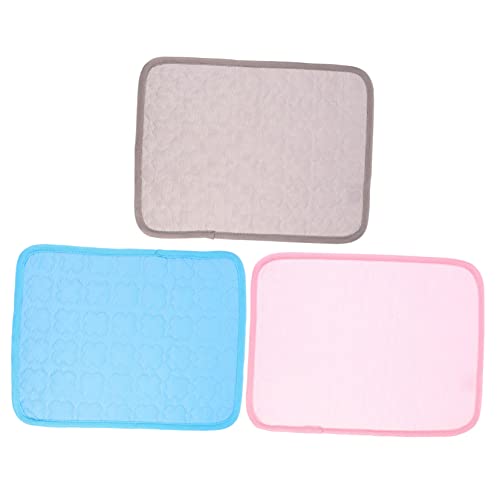 DOITOOL 3St Hamster kühlmatte Hamster-Sommerunterlage Hamster Pad Schlafkissen Haustier Chinchilla-Matte Heimtierbedarf Hundebett Meerschweinchen Kühlkissen Teppich Bettauskleidungen Stoff von DOITOOL