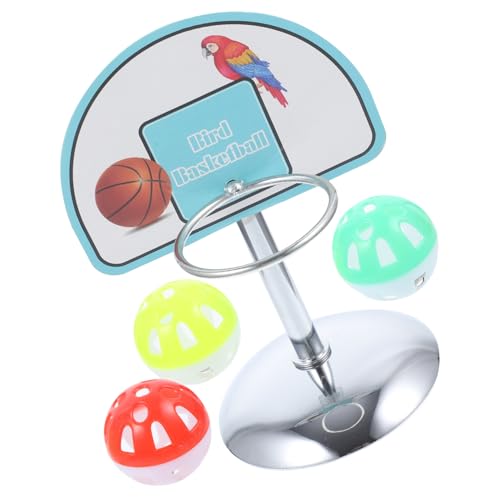 DOITOOL Vogelspielzeug 4 Stück Mini-basketballkorb für Papageien Vogel-basketballspielzeug Metallkörbe Lernspielzeug für Den Käfig von DOITOOL