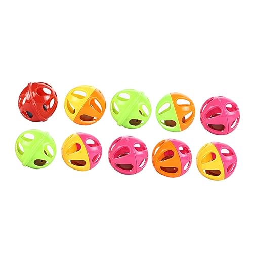 DOITOOL Spielzeug 50 Stück Katze Spielt Ball Jugueten Katzenglocke Kugel Interaktiver Ball Für Haustiere Pet-Ball-Spielzeug Spielzeuge Katzenspielzeug Haustier Glocke Zweifarbig von DOITOOL