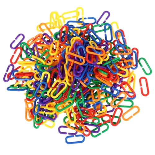 DOITOOL 500stücke Kunststoff Kette Haken Vogel Kette Glieder Spielzeug Glieder Für Vögel Zubehör DOITOOL 500stücke Kunststoff Kette Haken Vogel Kette Glieder Spielzeug Glieder Für Vögel Zubehör von DOITOOL