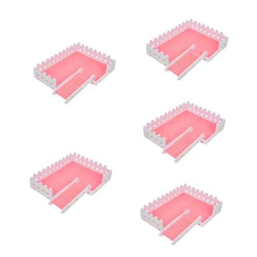 DOITOOL 5st Hamsterständer Eichhörnchen Dekor Chinchilla-Spielzeug Zubehör Für Kletterständer Meerschweinchen Versteck Chinchilla-zubehör Papageienleiter Hamsterhaus Goldener Bär PVC Käfig von DOITOOL