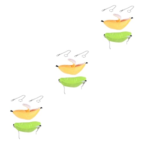 DOITOOL 3 Sets Haustierkäfig-hängematte Für Hamster Meerschweinchen Bett Realistische Bananenform Bequem Für Den Einsatz 2 Stück X 3 DOITOOL 3 Sets Haustierkäfig-hängematte Für Hamster Meerschweinchen Bett Realistische Bananenform Bequem Für Den Einsatz 2 Stück X 3 von DOITOOL