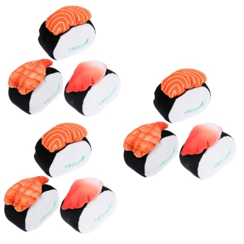 DOITOOL 9 STK Katzen-Sushi-Spielzeug Beißspielzeug Indoor-Spielset Plüsch-Katzenspielzeug Plüschtier Spielzeuge Kätzchen Katzenspielzeug Katze Katzenminze Spielzeug Haustier Katze von DOITOOL