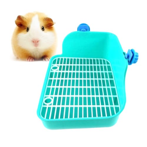 DOITOOL Kaninchen Ecktoilette Tierkäfig Käfig Töpfchen Ecke Töpfchentrainer Für Frettchen Einstreu Für Hamster Hamsterstreu Ecke Kaninchentopf Hasenstall Chinchilla Quadratisches Tablett von DOITOOL