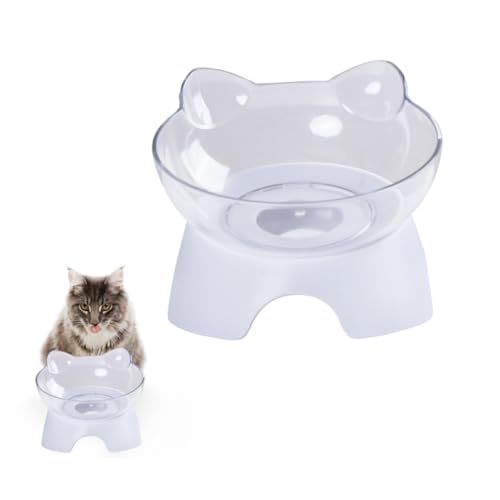 DOITOOL Erhöhte Cat Bowl Mit Ständer Keine Verschüttung Hundenäpfe Tilt Design Katzenfutterautomat Einstellbare Futterschalen Tiernahrung Wasserschale Katzennapf Geschirr Haustier von DOITOOL