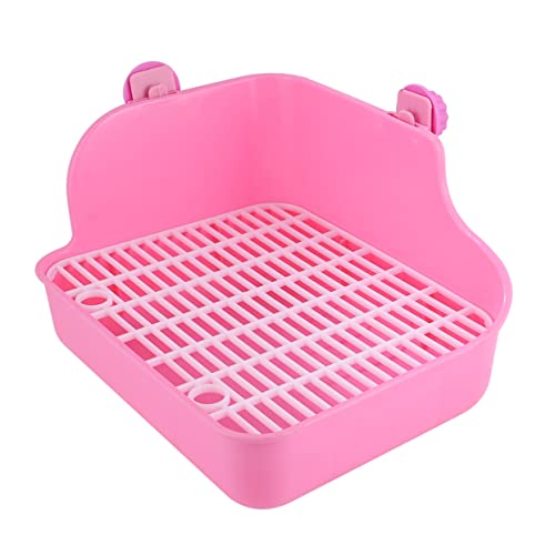 DOITOOL Hamster Kaninchen Quadratische Toilettenschüssel Plastikmüll Behälter Katzenstreu Hasenstreu Hasenstall Hundetoiletten Kaninchen-töpfchentrainer Kleiner Mülleimer Chinchilla von DOITOOL