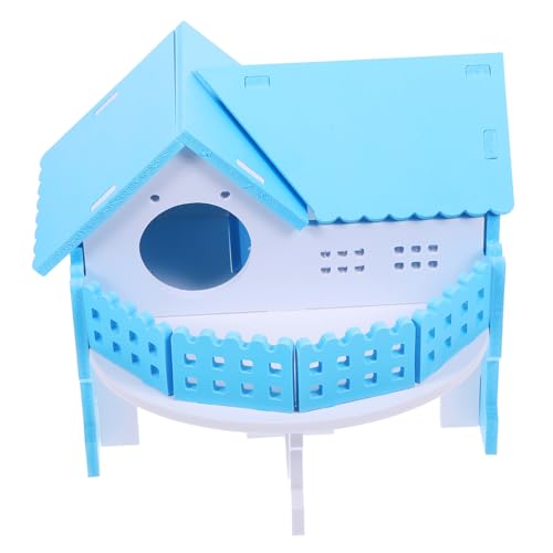 DOITOOL Hamster Spielzeug hamsterhaus Hamster häuschen hamsterkäfig hamger Spielzeuge Hamsterversteck im Käfig entzückendes Rattenversteck Chinchilla Holzhaus der Goldener Bär PVC von DOITOOL