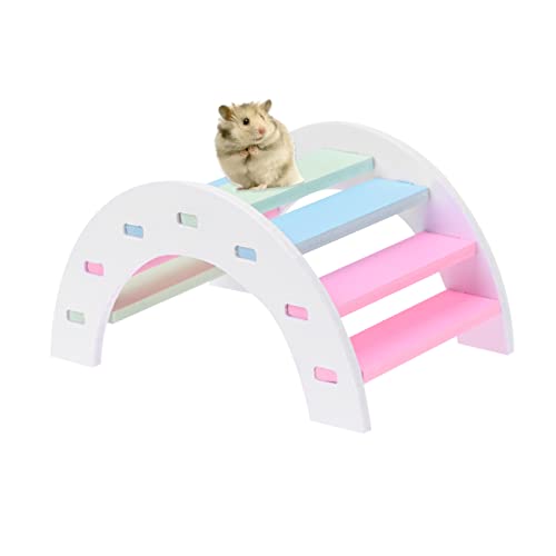 DOITOOL Rattenbrücke Weihnachtsfeier Geschenk Kleintier Habitat Dekor Kleines Tier Versteck Hamster Kletterleiter Vogel Leitern Kleine Tierbrücke Mausbrücke Die Schaukel Bambus Igel von DOITOOL