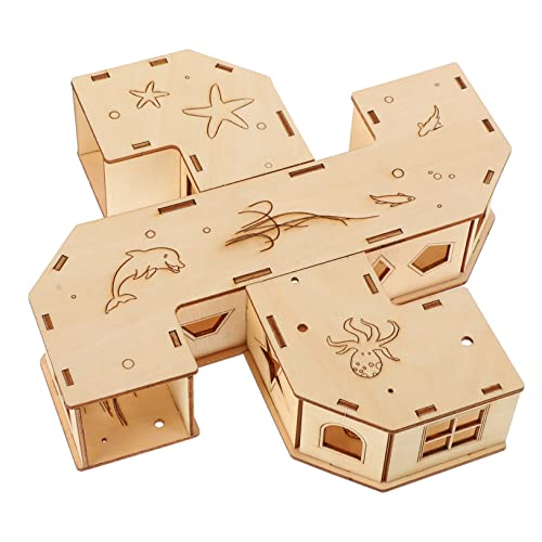 DOITOOL Kleintier Aus Hamster Tunnel Labyrinth Für Aktive Haustiere Pet Exercising Toy Natürlicher Hamster Lebensraum Ideal Für Zwerghamster Und Andere Kleine Nager von DOITOOL