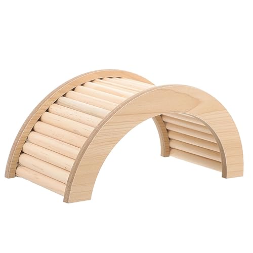 DOITOOL Hamster-spielzeugbrücke Hühnerstallrampe Spielzeuge Chinchilla-kletterspielzeug Meerschweinchenrampe Kauspielzeug Für Hamster Hamsterspielplatz Hölzern Goldener Bär Trainingsleiter von DOITOOL