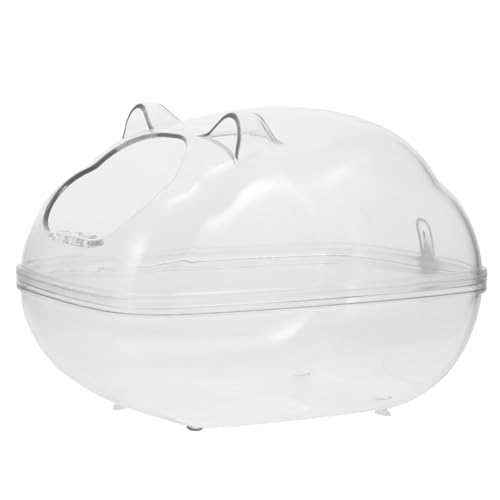 DOITOOL Hamsterbad Einstreu für Kleintiere Kleiner Behälter Bett Badewanne transparentes Meerschweinchen-Badebecken kleine Haustiertoilette Kaninchenkäfig Zubehör Sandbad von DOITOOL