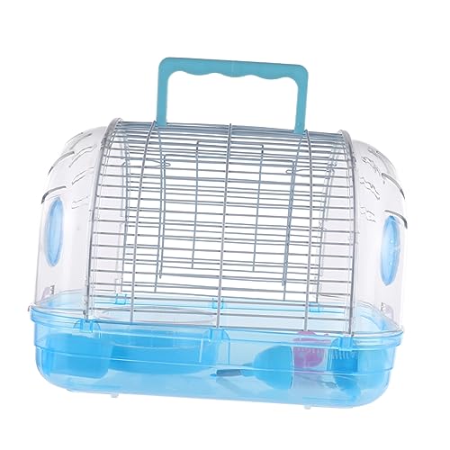 DOITOOL Hamsterkäfig Transportbox für Hamster Hamster-Reisekäfig Hamster-Reisetasche Rattenkäfige und Lebensräume Haustier Hamsterhaus Eichhörnchenhaus tragbar Igel Koffer Reisen Plastik von DOITOOL