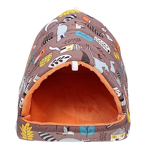 DOITOOL Hamsternest Winterbaumwolle Schlafbett für Hamster warmes Bettnest Winter warmes Nest Hasenversteck Lebewesen Schlafbett für Haustiere Hamster warmes Nest Igel -Bett Schwamm von DOITOOL