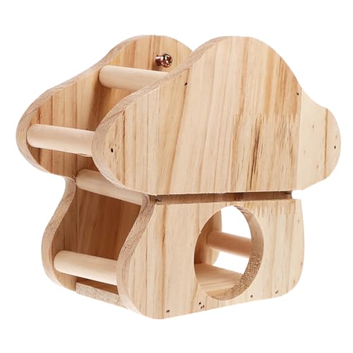 DOITOOL Hasengrasständer Holzwerkzeuge Grasregal aus Holz Futterspender für Meerschweinchen Holzständer Häschen-Feeder Holz organisator hängend füttern Wasserspender Heu Zubringer hölzern von DOITOOL