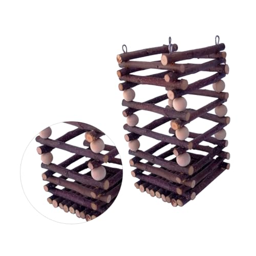 DOITOOL Streu Feeder Holz Heu Feeder Rack Für Pet Tiere Spielzeug Krippe Pet Zubehör von DOITOOL