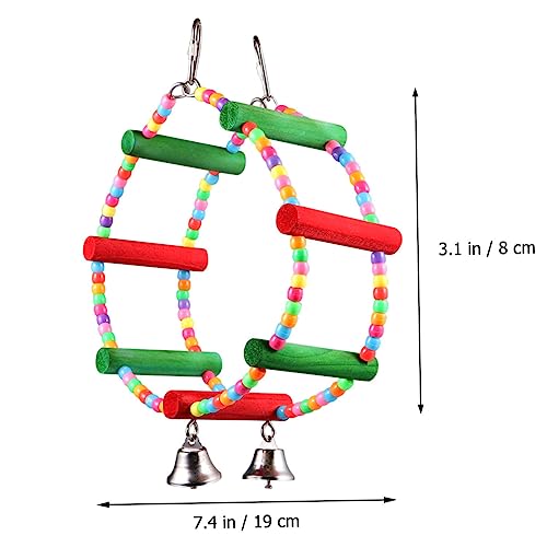 DOITOOL Holzspielzeug Haustier Papagei Riesenrad Spielzeug Buntes Kauspielzeug für Papageien Spielzeug für Haustiere Spielzeuge Vogel Riesenrad schönes Papageienspielzeug Vögel Leiter von DOITOOL