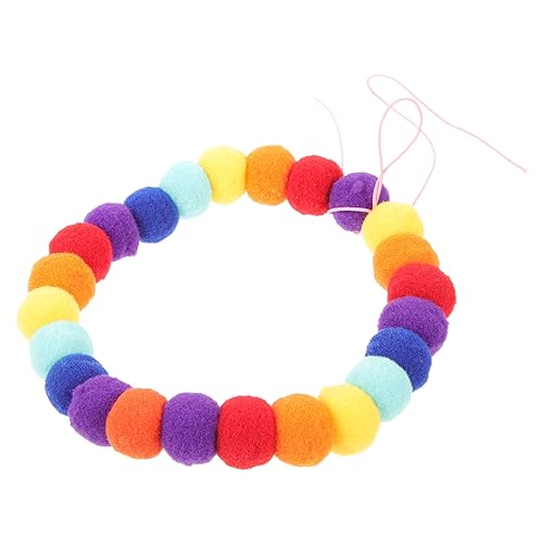 DOITOOL Ballkragen aus Haustierfell perlen hundehalsband weihnachtshundehalsband eine Halskette Weihnachtskette Welpenhalsband in stilvollem Design buntes hundehalsband Großer Hund Zubehör von DOITOOL