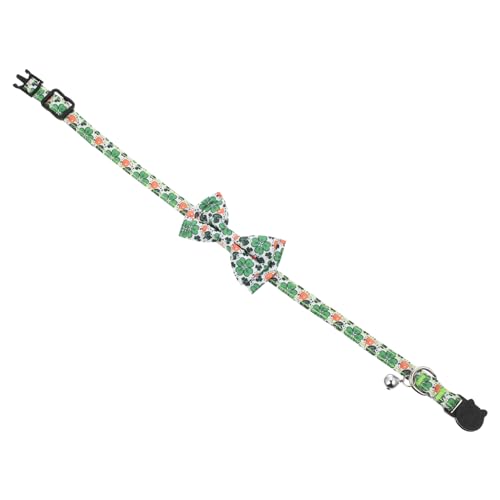 DOITOOL Haustierhalsband Jungen Halskette Mädchenkleidung St. Patricks Day Katzenhalsband weihnachtsdeko Bowknot-Kätzchen-Kragen für Krawatte Zubehör Stoff von DOITOOL