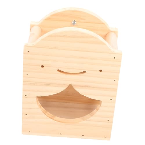 Hasengrasständer Fressgitter aus Holz Chinchilla-Futternapf Grashalter für Kleintiere Halter aus Holz Futterkaninchen Meerschweinchen Container Futtermittel Grasrahmen Heu hölzern von DOITOOL