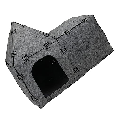 DOITOOL Katzenschlafnest Ultrastarker Katzentunnel Aus Filz Spieltunnel Für Haustiere Katzenbetten Für Den Innenbereich von DOITOOL