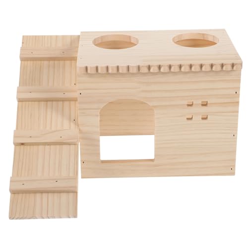 DOITOOL Meerschweinchen Hamster Versteck Holz Haustier Schlafhaus Haustierbedarf Mehrzweck-versteck Spielzeug DOITOOL Meerschweinchen Hamster Versteck Holz Haustier Schlafhaus Haustierbedarf Mehrzweck-versteck Spielzeug von DOITOOL