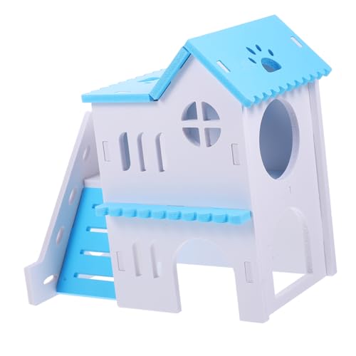 DOITOOL Haustierversteck Meerschweinchenhütte Hamster Rattenspielzeug Dekoratives Sicheres PVC Schottisches Villa-Design von DOITOOL