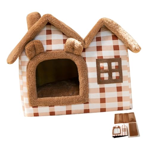 DOITOOL winterliches hundebett Schlafnest für Haustiere Hundehütte im Winter Zwinger katzenhaus Indoor-Kätzchenhaus Hundenest Hündchen Käfig Zelt Katzennest Katzenbett von DOITOOL