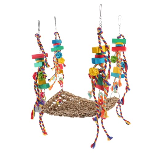 DOITOOL Vogelspielzeug Für Papageien Und Wellensittiche Multifunktionale Hängeschaukel Mit Woven-hängematte Für Spielen Und Ausruhen Sicheres Kletterzubehör Für Vögel DOITOOL Vogelspielzeug Für Papageien Und Wellensittiche Multifunktionale Hängeschaukel Mit Woven-hängematte Für Spielen Und Ausruhen Sicheres Kletterzubehör Für Vögel von DOITOOL
