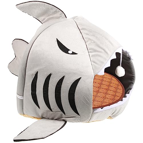 DOITOOL Pet Shark Den haustierbett pet Bed Katzenhausbett Atmungsaktives Katzenbett Innenmatte Innen+Matte Universelles Katzenhaus Hundeschlafnest Jahreszeiten Katzennest Haustierhaus von DOITOOL