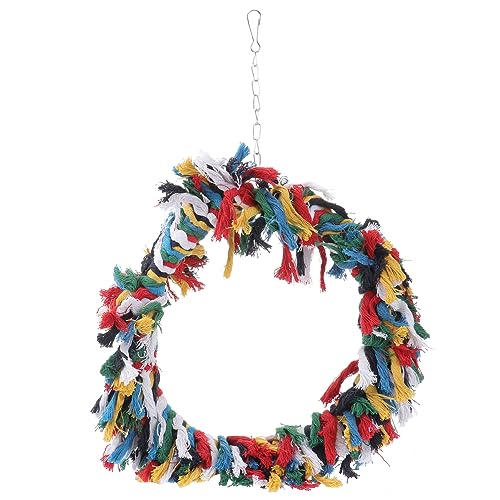 DOITOOL 200g Papageien Spielzeug Aus Baumwolle Bunter Snuggle Ring Für Vögel Klettern Und Spielen Fördert Gesundheit Und Beschäftigung Geeignet Für Graupapageien Und Nymphensittiche DOITOOL 200g Papageien Spielzeug Aus Baumwolle Bunter Snuggle Ring Für Vögel Klettern Und Spielen Fördert Gesundheit Und Beschäftigung Geeignet Für Graupapageien Und Nymphensittiche von DOITOOL