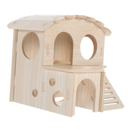 DOITOOL Luxuriöses Hamsterhaus Aus Holz 2-stöckiges Design 17 X 15 5 X 15 cm Versteck Spielzeug für Kleintiere DOITOOL Luxuriöses Hamsterhaus Aus Holz 2-stöckiges Design 17 X 15 5 X 15 cm Versteck Spielzeug für Kleintiere von DOITOOL