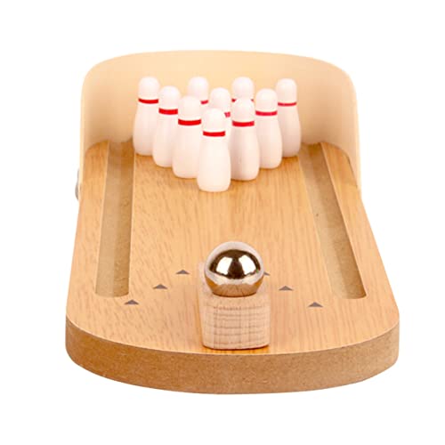 DOITOOL Indoor-Tischspiele Sittich-Bowling-Spielzeug Mini-Spielzeug Desktop-Spielzeug Spielzeuge Papagei-Bowling-Spielzeug Trainingsgerät für Papageien Schreibtisch Vögel Utensilien Bambus von DOITOOL