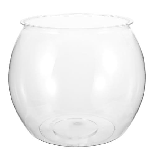 DOITOOL Klares Fischglas, Kunststoff, rund, Aquarium, Vase, Pflanzgefäße, Glasvasen, Fischschale, für Tafelaufsätze, Heimdekoration (24 cm) von DOITOOL