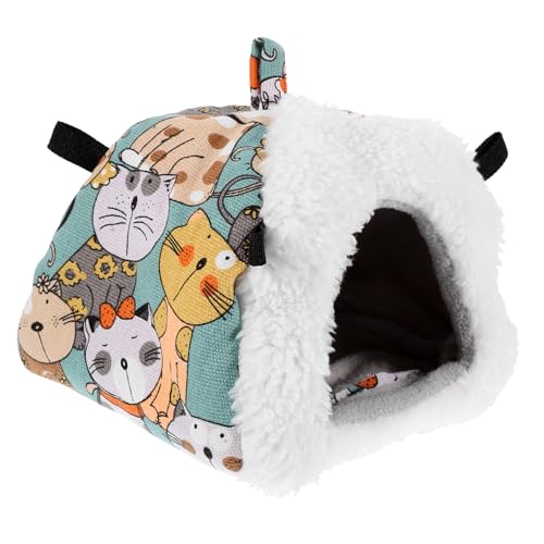 DOITOOL Verdickte Und Warme Vogelnesthaus-hängematte Im Winter Stabiles Hamsterhaus Chinchilla-Accessoire Robustes Hamsterversteck Zartes Chinchilla- Fleece-Futter Hamsternest Baumwolle von DOITOOL