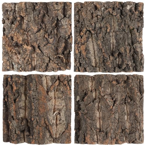 Reptilienkorkenrinde: 4 Stück Kork Terrarium Hintergrund, 15 x 15 cm, natürliche Rinde, Terrarium, Dekoration, Reptilien-Klettermatte, Tank- für Bartdrachen, , Geckos, Schildkröte Reptilienkorkenrinde: 4 Stück Kork Terrarium Hintergrund, 15 x 15 cm, natürliche Rinde, Terrarium, Dekoration, Reptilien-Klettermatte, Tank- für Bartdrachen, , Geckos, Schildkröte von DOITOOL