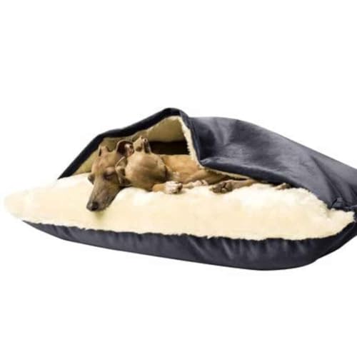 DOKLY Großer Hundebett Maschinenwaschbares Rund Katzenbett Hundekissen Heimtierbedarf, Hundekissen, großes Haus, weiches Sofa,gray-L-75X60X23CM von DOKLY