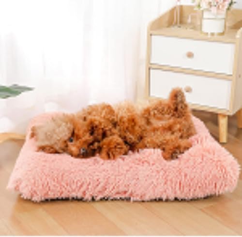 DOKLY Haustierbett Superweich,XXL, Kissen für Hunde, XL, Sofa, groß, mittel,Anti-Stress, Hundebett, flauschig, maschinenwaschbar,Rose-122x83cm von DOKLY