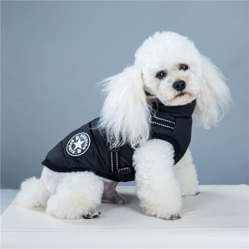 DOKLY Hunde-Wintermantel,wasserdichte Winterjacke, warme Westewasserdicht, Hundekleidung, Mantel, warme Winterjacke mit Geschirr für kleine, mittelgroße und große Kleidung, kleine Hundemantel von DOKLY