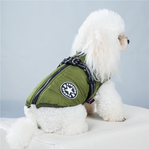 DOKLY Hunde-Wintermantel,wasserdichte Winterjacke, warme Westewasserdicht, Hundekleidung, Mantel, warme Winterjacke mit Geschirr für kleine, mittelgroße und große Kleidung, kleine Hundemantel von DOKLY