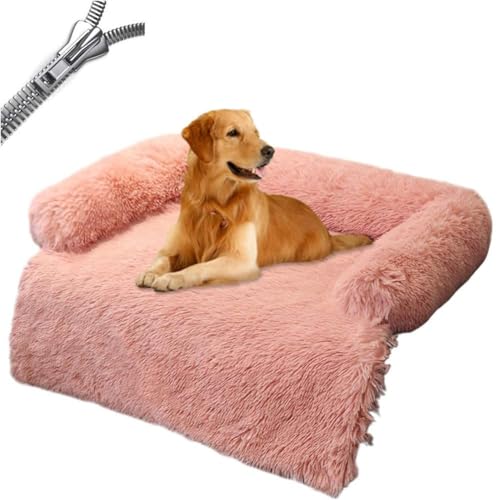 DOKLY Hunde und Katzen Hundebett, Anti-Stress-Hundekissen, Flauschiger Hundesofaschutz, abnehmbares Hundekissen – waschbarer Hundekorb – Hundesofabezug – (Größe: 62 x 62 x 15 cm, Farbe: Dunkelgrau) von DOKLY