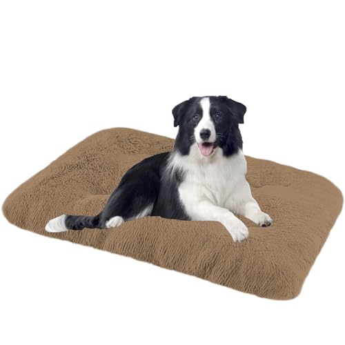 DOKLY Waschbares Hundebett, Hundekissen, Welpenbett, Haustierbett, Hundesofa, Hundekissenbett, Katzenbett (110 x 75 x 10 cm),Kaki-110x75x10cm von DOKLY