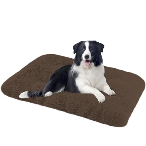 DOKLY Waschbares Hundebett, Hundekissen, Welpenbett, Haustierbett, Hundesofa, Hundekissenbett, Katzenbett (110 x 75 x 10 cm),Marron-122x85x12cm von DOKLY