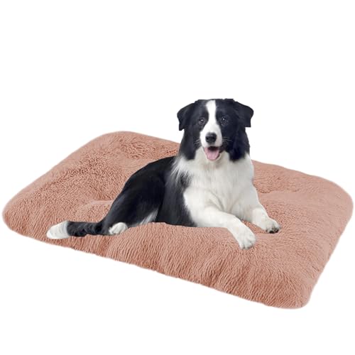 DOKLY Waschbares Hundebett, Hundekissen, Welpenbett, Haustierbett, Hundesofa, Hundekissenbett, Katzenbett (110 x 75 x 10 cm),Rose-110x75x10cm von DOKLY