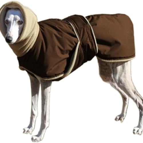 DOKLY Whippet Mantel Winterwarme Hundejacke,Haustier-Hundekleidung, Baumwollkleidung, Wintermantel, Binden der Taille, bequemes Tragen, Mitnehmen for italienischen Windhund,C-4XL von DOKLY