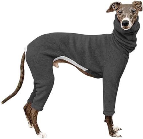 DOKLY Whippet Mantel warme Lingtons-Rollkragen-Kleidung Jacke Whippet Italienischer Windhund Hund Winter Stretch Overalls Pullover Overall for Große Hunde Kostüm,B-S von DOKLY