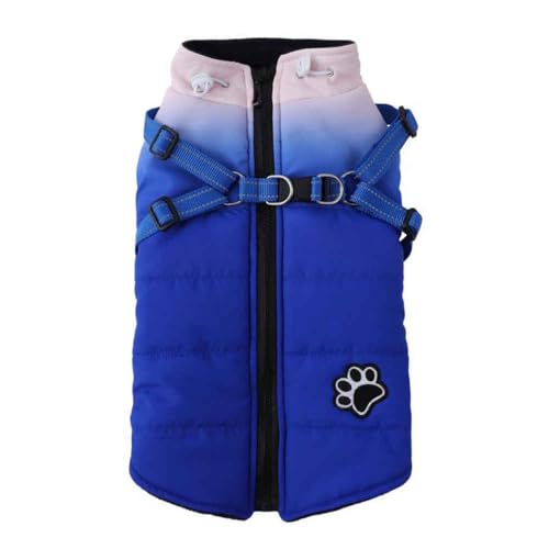 Hundemantel Winterhundekleidung Hundejacke,wasserdichte Haustier-Hundejacke mit Geschirr,reflektierende Winter-Hundekleidung for kleine große Hunde,Mantel,Chihuahua-Outfits for französische Bulldoggen von DOKLY