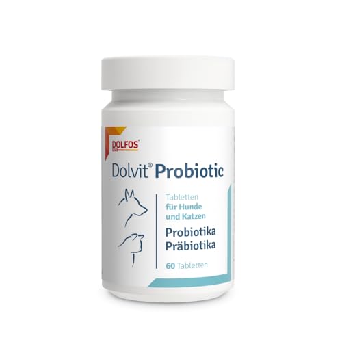 DOLFOS PETS Probiotika für Hund und Katze - Präbiotika für Verdauung, Bakterienflora, Immunsystem und Durchfall - Nahrungsergänzungsmittel 60 Tabletten von DOLFOS PETS