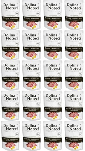 Dolina Noteci Dog Trockenfutter für Hunde, 100 g, Danie Chicken mit Nudeln, Sachet für RAS Małe / 10 von DOLINA NOTECI